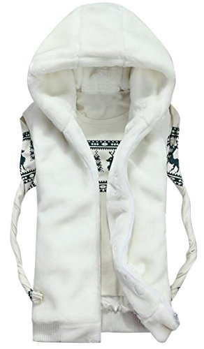 sleeveless fur hoodie