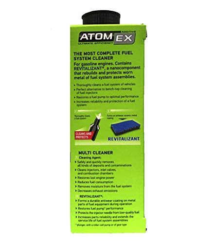 XADO Atomex Fuel System Multi Cleaner | Treats 10-15gal. of Gasoline Fuel - Cleans Injector Nozzles, Inlet Valves and Combustion Chamber (Bottle, 250ml) - Thumbnail 2