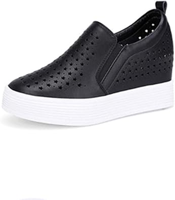 Amazon ダキシ スリッポン レディース 厚底 穴付き 通気 スニーカー ローカット インヒール 蒸れない カジュアルシューズ 7 5cm ヒール 旅行 大きいサイズ ラウンドトゥ 春 夏 厚底シューズ 立ち仕事 疲れない 通勤 通学 厚底靴 安全 作業靴 ナースシューズ