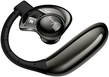 AMINY Wireless Bluetooth Headset with Activate SIRI, 16 Hours Talk Time Bluetooth 4.1 Earpiece with Microphone Noise Canceling Wireless Handsfree Headsets for iPhone Android - black