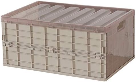 Yamer Foldable Plastic Storage Box Crate Collapsible Car Trunk Organizer Store Carry Shoes Home Office Folder Holder Organizer Khaki