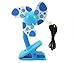 Safety Baby Clip-On Mini Stroller Fan USB Battery Dual Crib Cooling Fans - Blue