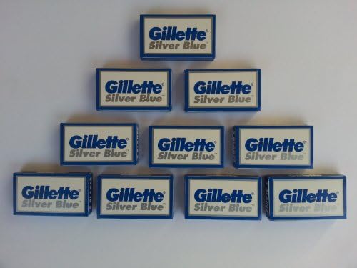 50 Silver Blue Double Edge Stainless Razor Blades Made In Russia