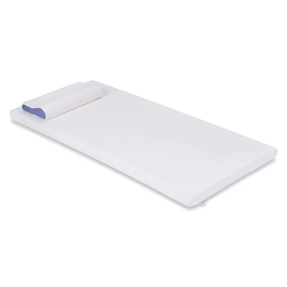 LANGRIA Matratzenauflage Topper 2 Zoll/5cm Memory Schaum Matratzenschoner mit Atmungsaktiven und Abnehmbaren Bezug Weiß (150x