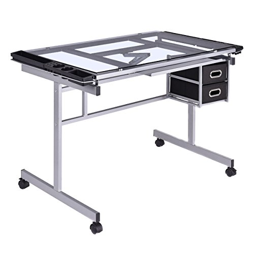 Купить Apontus Adjustable Rolling Drawing Desk Drafting with Table