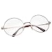 grinderPUNCH - Non-Prescription Round Circle Frame Clear Lens Glasses Medium Gold