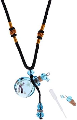 Fill Your Own Empty Glass Bottle Vial Necklace Adjustable Braided Rope Chain