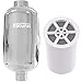 Shower Filter by H2O Natural - High Output Chlorine Removing Showerhead Filtration System and Water Purifier - 3-Stage Replaceable Cartridge with KDF 55, Calcium Sulfite and Activated Carbon - Chrome