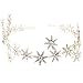 Wiipu Romantic Star Crystal Rhinestone Tiara Bridal Hair Accessories (A1717) (Rose Gold)