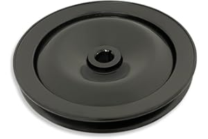 DEMOTOR PERFORMANCE GM Single Groove Saginaw Style Black Power Steering Pump Pulley Key Way For SBC BBC 350 454 Engines