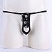 YiZYiF Mens Strappy Bandage Open Butt G-String Thong With Penis Hole Black One Size