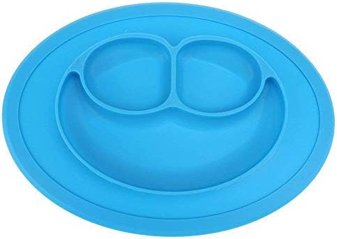 OUTANG Baby Placemat Kids Suction Plates Divided Infant Toddler Plate Bowls In One Slip Resistant Silicone Feeding Mat