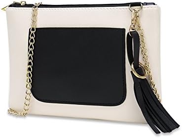 Jopchunm Fashion Clutch Handbags Tassel Zipper Small Crossbody Purses Bags with Chain Strap for Women