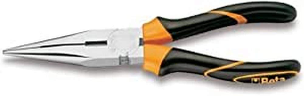 Beta 11660040 Model 1166 Bm200 Needle Knurled Nose Pliers, Bi-Material Handles, 200mm Extra Long