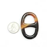 Marycrafts Size 5 Buffalo Horn Scarf Ring Scarf Clip Scarf Slides Handmade 5.7x3.7 Cm
