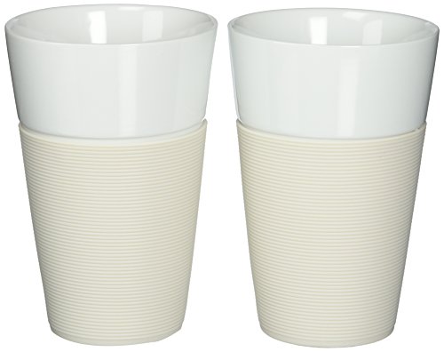 Bodum Bistro 2 Piece Mug with Silicone Sleeve, 0.6 L, White