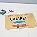 Ownest Happy Camper Camping Door Mat,Entrance Outdoor/Indoor Floor Doormat Door Non Slip Mats Bathroom Kitchen Decor Rug 40cmx60cm