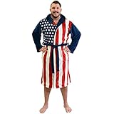 Patriot American Flag Adult Fleece Bathrobe USA Costume Robe