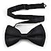 TopTie Mens Formal Tuxedo Solid Color Satin Bow Tie Classic Pre-Tied Bow Tie