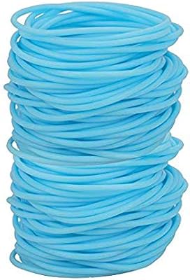 Rocutus 100pcs Set Silicone Elastic Hair Ties Ponytail Holders No