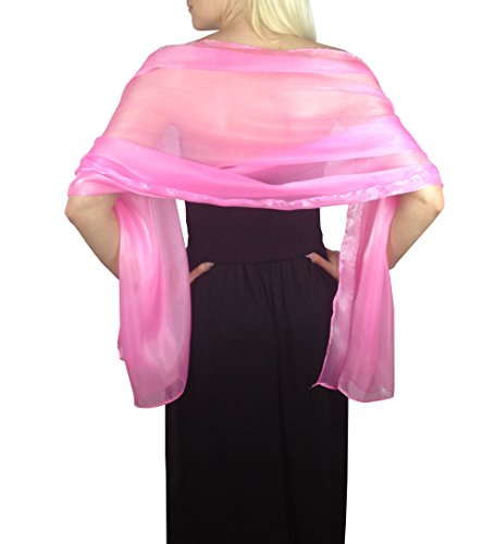 Central Chic Silky Pashmina Iridescent Wrap Stole Shawl For Weddings Bridal Bridesmaids Proms & Parties 24 Colours