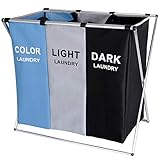BRIGHTSHOW 135L Laundry Cloth Hamper Sorter Basket
