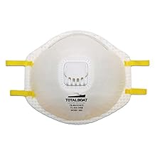 TotalBoat N95 - Máscara de polvo desechable con válvula de exhalación (10 unidades)