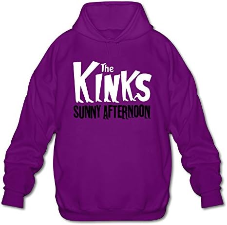 Men's The Kinks Sunny Afternoon Long Sleeve Hooded Sweatshirt XX-Large Purple