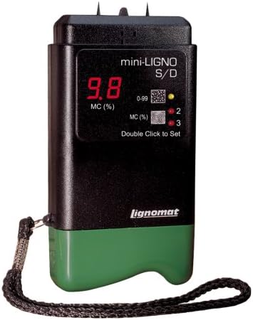Lignomat Mini-Ligno S/D - Pin Moisture Meter - Mold Detector & Tester for Construction, Maintenance, Flooring, Water Damage - Humidity Detection & Moisture Meter for Wood, Wall, Drywall & Firewood