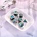HESTYA Metal Dices Set Polyhedron Dice Compatible with Dungeons and Dragons, Role Playing Math Teaching Table Games Solid Zinc Alloy with Enamel Dice with Storage Bag