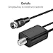 TV Antenna, ZetHot Ultra-Thin 70+ Mile Amplified Digital HDTV Antenna, Indoor HDTV Antenna with 16.5 FT Long Cable, Optimized Butterfly-Shaped Picture
