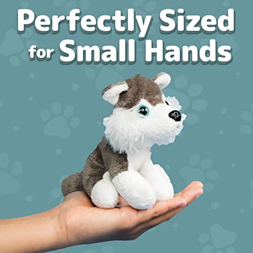PREXTEX Plush Husky Toys Stuffed Animal w/ 2 Husky Baby Stuffed Animals