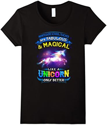 Womens Montessori Teacher Are Fabulous And Magic Like A Unicorn XL Black