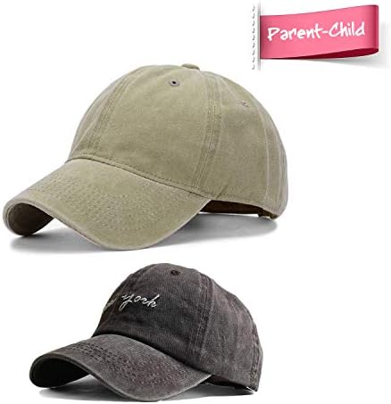 HH HOFNEN Men Women Washed Twill Cotton Baseball Cap Vintage Adjustable Dad Hat