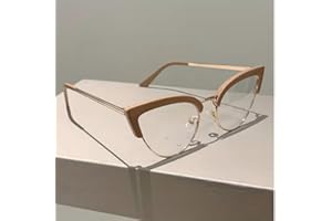 Women'S Cat-Eye Semi-Rimless Glasses, Fashion Eyewear Frames