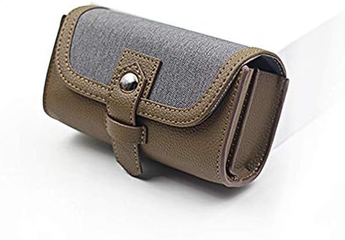 SHIODOKI iQOS Case Leather Portable Holster Wallet Compatible with The iQOS Smoke Fit Kit (Deep Brown with Button Lock)