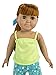 Fibre Craft The Springfield Collection Pajama Outfit, Green Top, Dot Pants, Slippers and Ribbon
