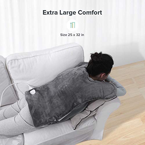 Sable Electric Heating Pad for Neck, Shoulders and Back Pain with Auto