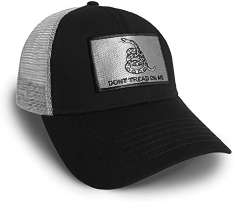 Don't Tread On Me America U.S.A. Flag Black and Grey Baseball Cap Hat Snapback