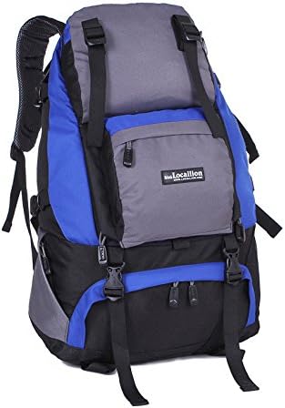 Elveest Unisex Multifunctional 40L Waterproof Hiking Daypack Camping Backpack Travel Trekking Mountaineer Rucksacks School Shoulder Bag -Sapphire blue