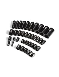 Juego de 39 tomas Tekton 4888, de 3 8 pulgadas y 1 2 pulgadas, Cr V, 6 puntos, 3 8 pulgadas; 1 1 4 pulgadas, 0.31 pulgadas x 1.25 pulgadas, juego de 38 piezas