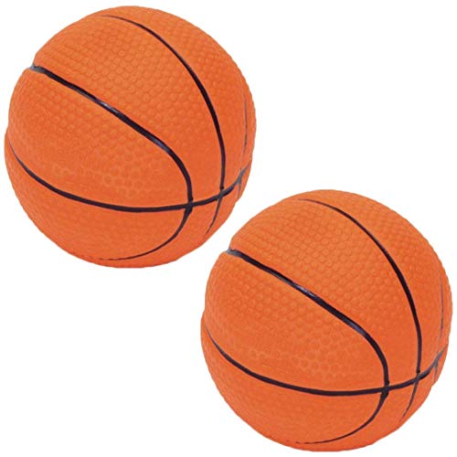 Coastal Pet Rascals 2.5" Latex Basketball Dog Toy with Squeaker (2