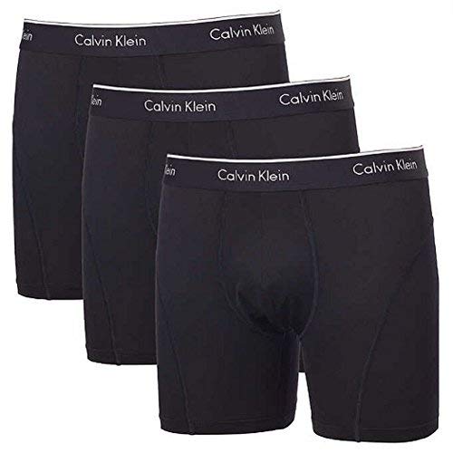 Calvin Klein Men's Pro Microfiber Mesh Boxer Brief 3-Pack (BlackBlackBlack, Large)