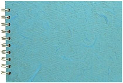 Pink Pig A5 Landscape Watercolour Sketchbook - Ameleie Watercolour Paper - 25 Leaves - Aqua