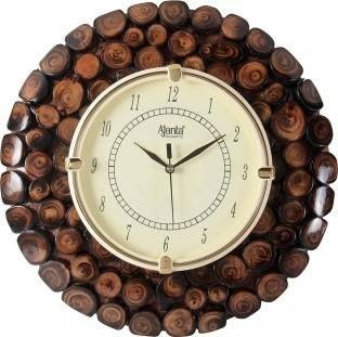 Fara Creations Wooden Log Slices Antique Wall Clock