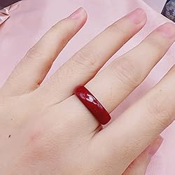 CJIAYUJEW FengShui Cinnabar Ring, Red Cinnabar Feng