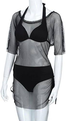 Anglin Women Fishnet Bathing Bikini Cover Up Beach Dress Swimwear Swimsuit Dress