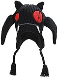 Simplicity Fleece-Lined Knit Animal Hat w/ Ear Flaps - Novelty Ski Cap - Bat