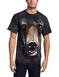 The Mountain Men’s Black Bear Face Shirt, Black, Large, Online Clothing Store