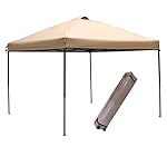 Abba Patio 10 x 10-Feet Outdoor Pop Up Portable Shade Instant Folding Canopy with Roller Bag, Tan